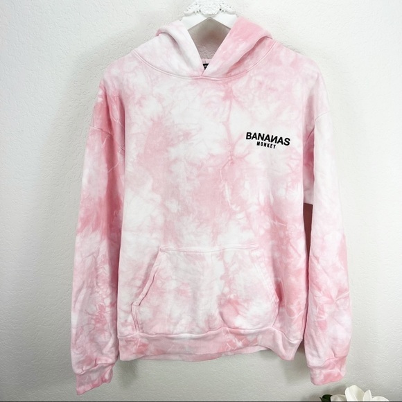 Bananas Monkey 2 Dye 4 Graphic Print Tie Dye Hoodie Unisex Large - Picture 2 of 10
